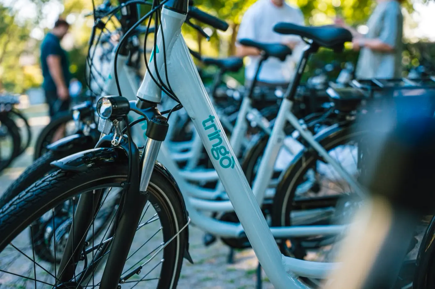 Tringo e-bikes tijdens de uitgifte